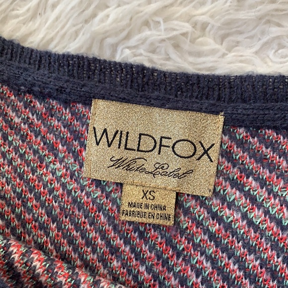 Wildfox white label plaid lenon sweater knit Xsml - Picture 3 of 11